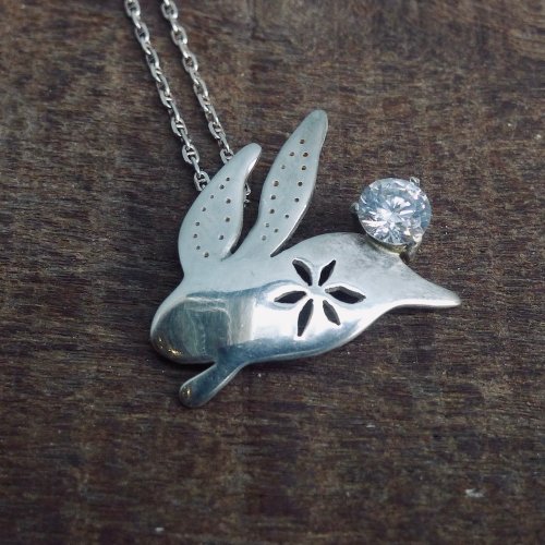 Long-eared Rabbit ~ Sterling silver zodiac sign moon pendant necklace, a  handmade poem for children, their first sterling silver jewelry - Shop  baby_jewelry Necklaces - Pinkoi