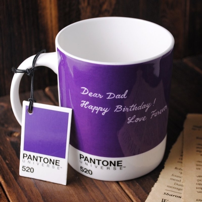 300cc [MSA swatches mug] (10 colors) United Kingdom PANTONE MUG mug lettering birthday gifts wedding small objects - แก้วไวน์ - วัสดุอื่นๆ สีม่วง