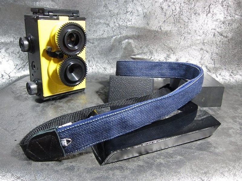 "Blue Cowboy" Shu pressure strap camera strap Uke Lili Camera Strap - Camera Straps & Stands - Other Materials Blue