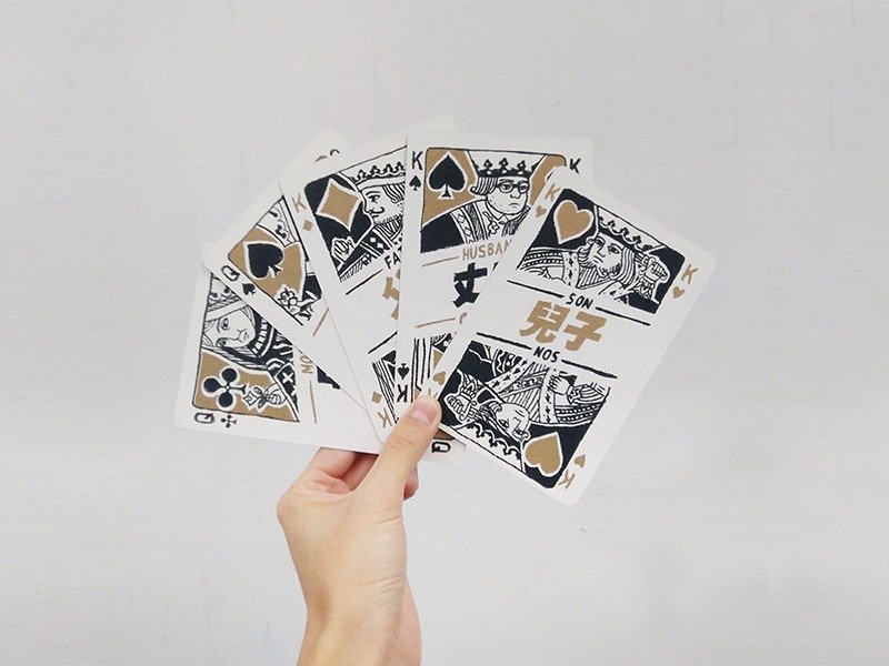 撲克系列 - 任選撲克5張+貼紙組 - 卡片／明信片 - 卡片/明信片 - 紙 金色