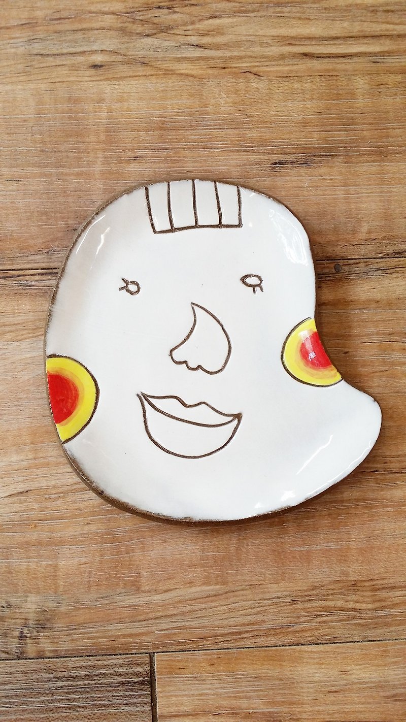[Modeling plate] Blushing man─E - Small Plates & Saucers - Pottery 