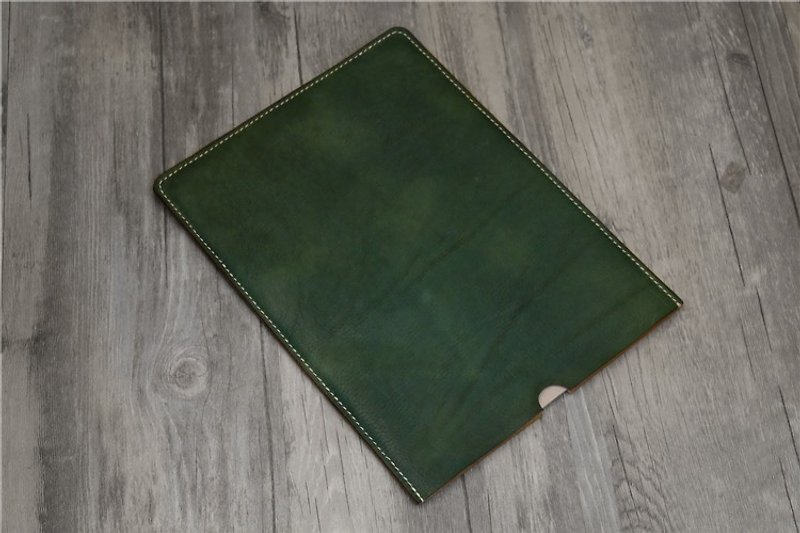 Hand vegetable-tanned cowhide leather ipad - Tablet & Laptop Cases - Genuine Leather Green