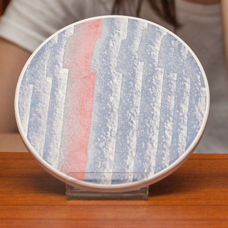 Li Jianzhong / Abstract-9-Water Moon Coaster - コースター - 磁器 ブルー