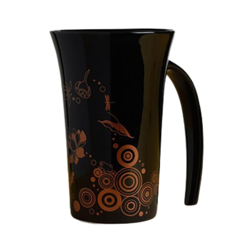 【Slightly slow】Xiahe silhouette trumpet-bright black - ถ้วย - วัสดุอื่นๆ 