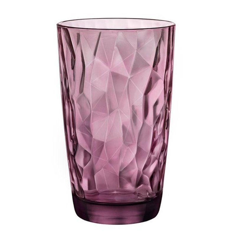 母の日ロマンチックなレタリング470cc [缶]ダイヤモンドカップ（紫）イタリアBormioli Roccoのシリーズ鉛ステンドグラスダイヤモンドカップ100パーセント健康的に無害なクリスマスのレタリングカップ - ワイングラス・酒器 - ガラス パープル