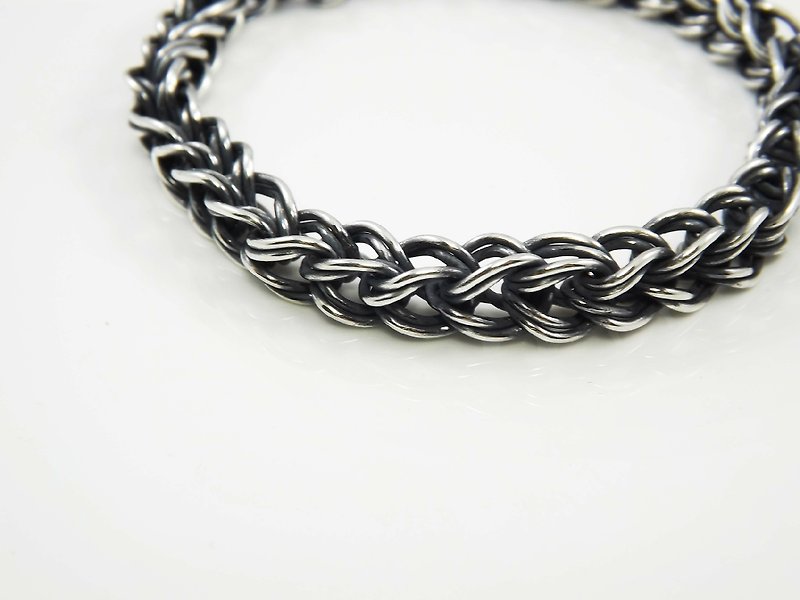 Exclusive Silver Bracelet-Double Fat Bracelet - Bracelets - Other Metals Gray