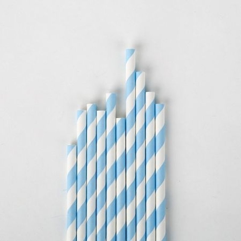 Paper Other Blue - Dailylike Happy holidays party paper straws -01Sky Blue, E2D82016