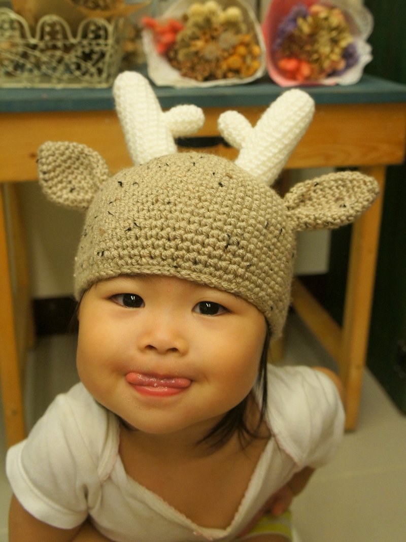 手工編織超萌聖誕麋鹿帽（變裝舞會/表演的最佳道具喔）~ - 帽子 - 其他材質 