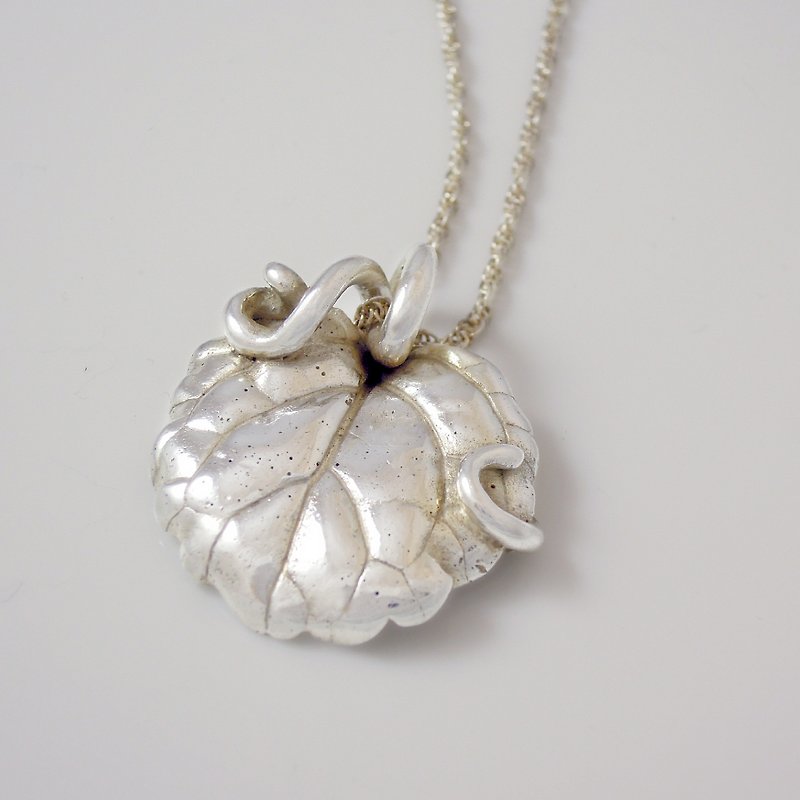 Leaf-Sterling Silver Necklace - Necklaces - Other Metals White