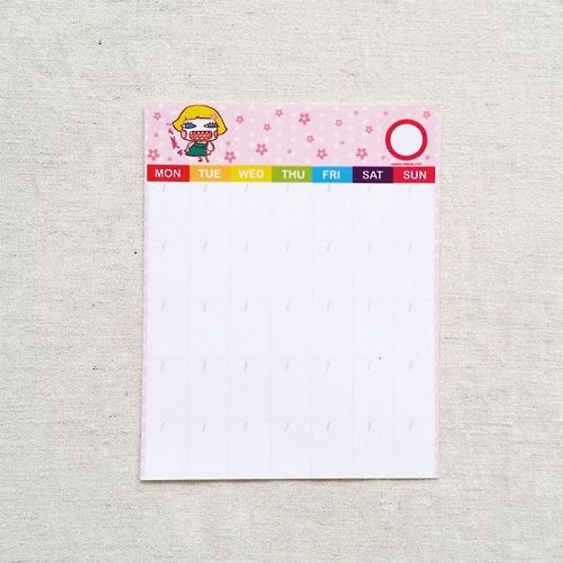 1212 Calendars fun design stickers - Beauty and the guy - ปฏิทิน - กระดาษ สึชมพู