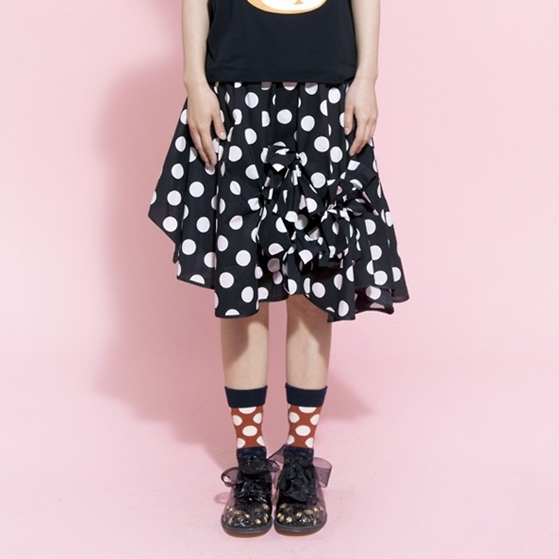Little point Zhahua bust skirt - imakokoni - Skirts - Cotton & Hemp Black