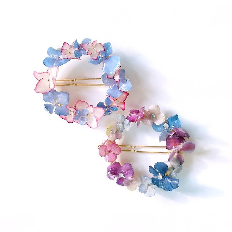 AGFC 3D Real Flower Hair Clip Order to make    - Hair Accessories - Plants & Flowers Multicolor