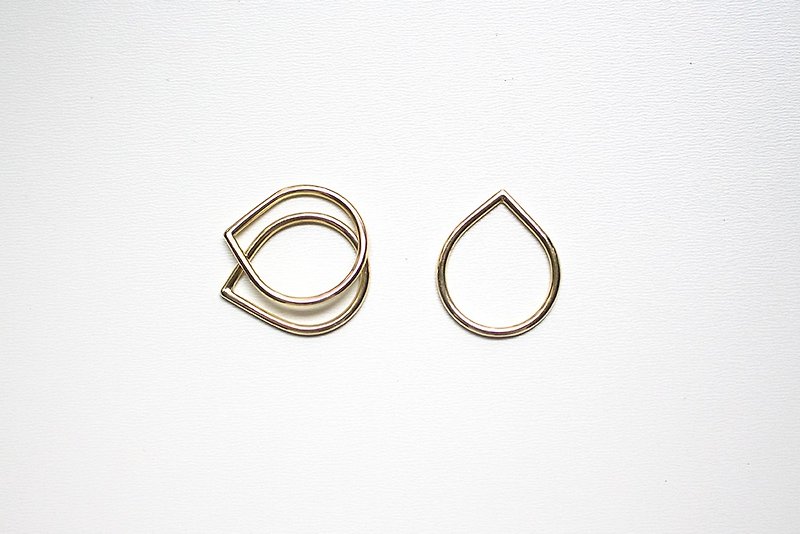組合系列 - 可自由組合水滴型戒指/黃銅 - 戒指 - 銅/黃銅 金色