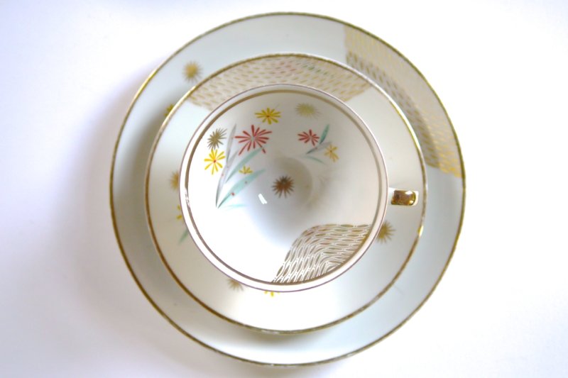 Vintage 復古下午茶杯組 - 茶壺/茶杯/茶具 - 其他材質 黃色