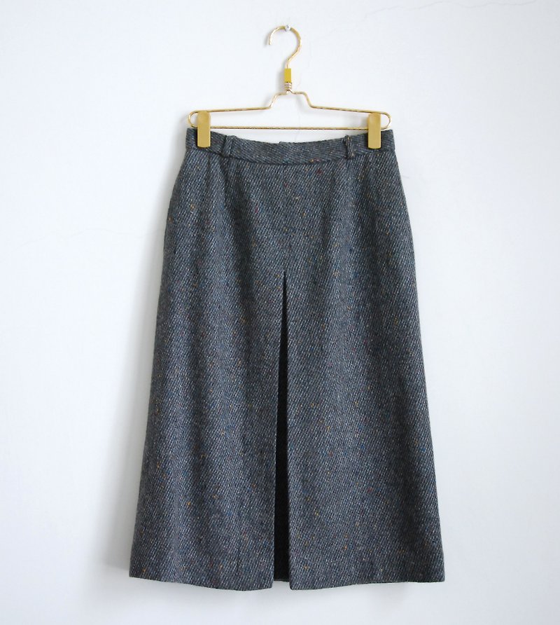 Colored dots vintage wool skirt yarn - Skirts - Other Materials 