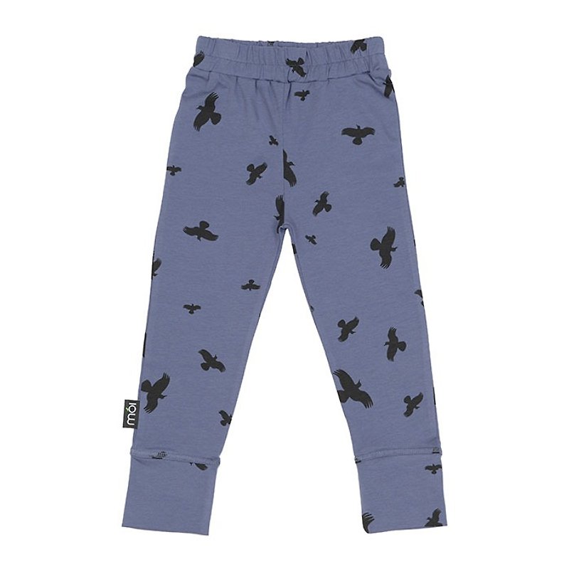 Mói Kids Iceland organic cotton children's clothing leggings trousers from 2 to 8 years old ink blue - กางเกง - ผ้าฝ้าย/ผ้าลินิน 
