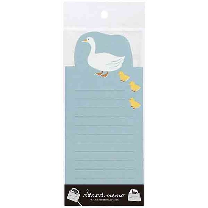 Japan【LABCLIP】Stand memo standing note paper / duck - Sticky Notes & Notepads - Paper Multicolor