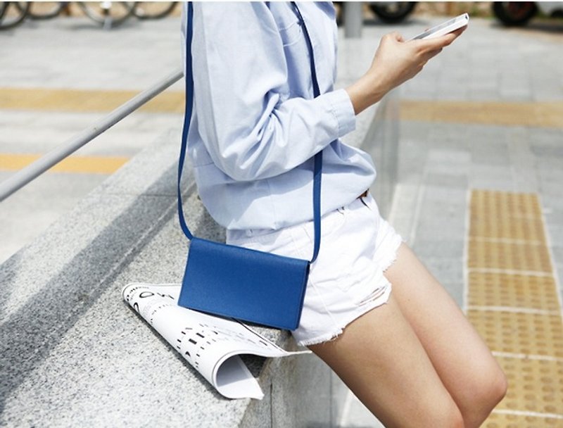 韓國 Antenna Shop SMART CLUTCH ver.2皮革手機手拿錢包 Galaxy Note, S3, iPhone5 - 側背包/斜背包 - 真皮 多色