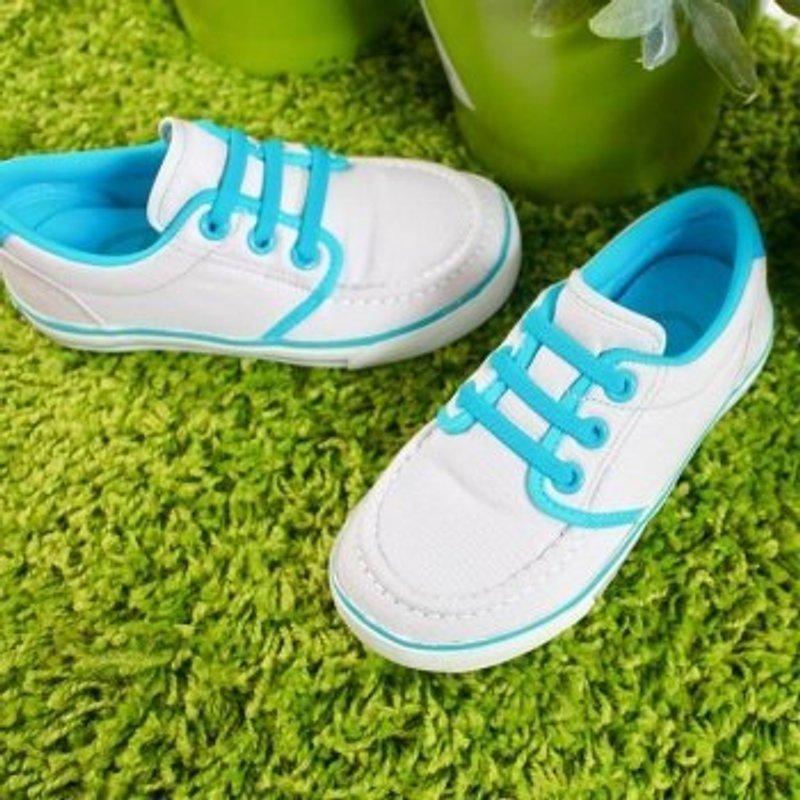 Joe grayish light blue laces shoes - Kids' Shoes - Cotton & Hemp 