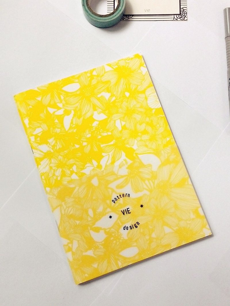 【筆記本】花花，咸豐草 - 筆記簿/手帳 - 紙 黃色
