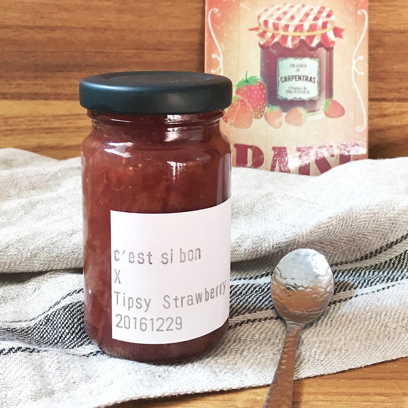 [Non-production season] Handmade jam x Tipsy Strawberry - แยม/ครีมทาขนมปัง - อาหารสด สีแดง