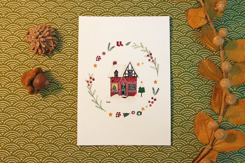クリスマスCottage│クリスマスハウスはがき - カード・はがき - 紙 