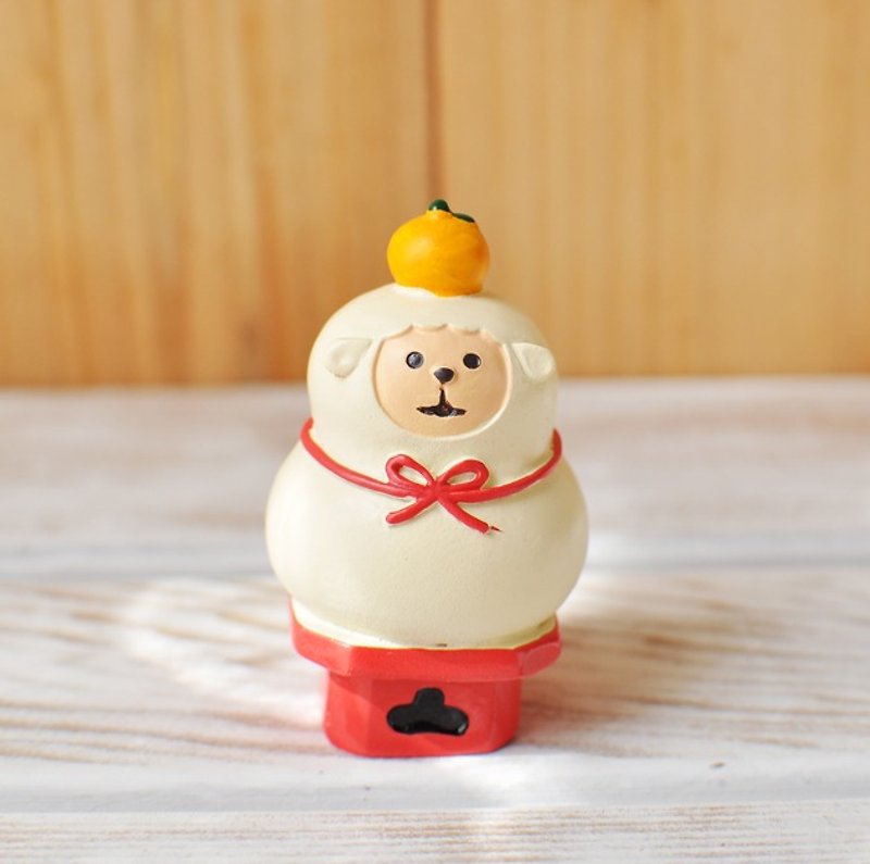 [日本]キュウリシリーズDecole旧正月のケーキ吉利鏡餅愚痴を言う人の小さな装飾品（最後のグループB） - 置物 - その他の素材 オレンジ