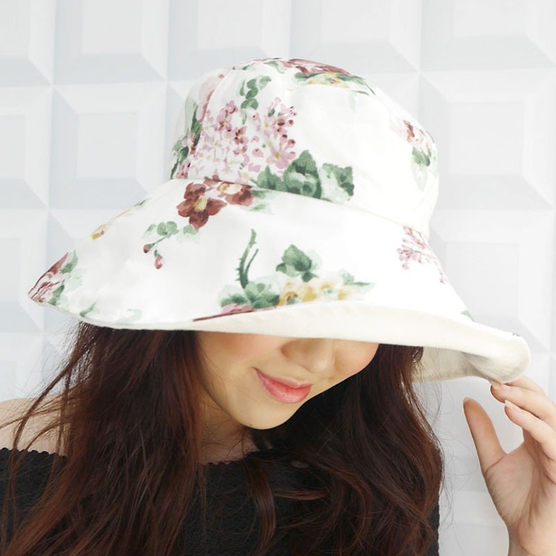 ATIPA หมวกวินเทจปีกกว้างใส่ง่ายกับทุก Outfit ใส่ได้ทั้งสองด้าน (Sun UV Protection) - หมวก - กระดาษ สีเหลือง