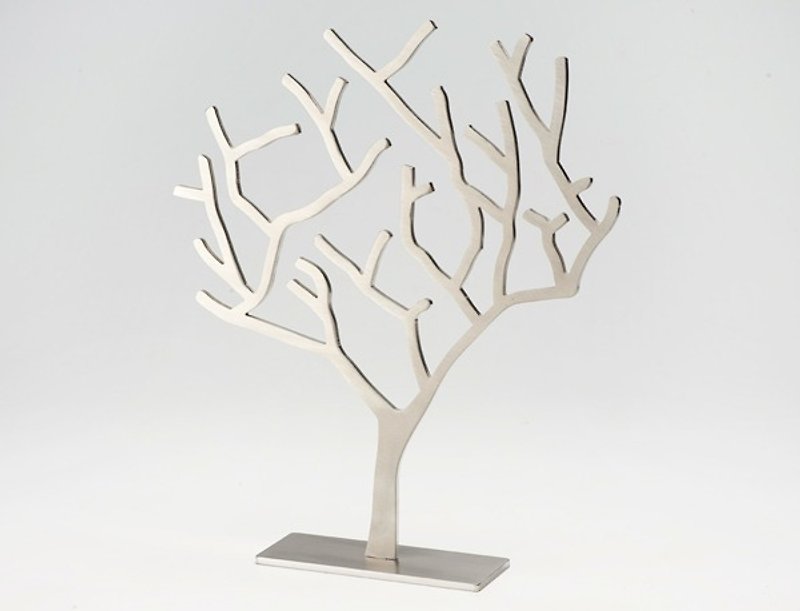Large Stainless Steel jewelry tree, unique fantasy atmosphere, solid 5mm thick texture, can be directly decorated in the writer - Items for Display - Other Metals Silver