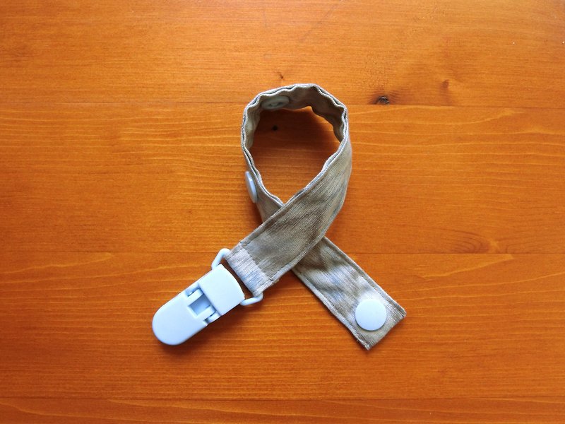 Shuibo-Clip-on pacifier chain / toy belt - ผ้ากันเปื้อน - วัสดุอื่นๆ สีเทา