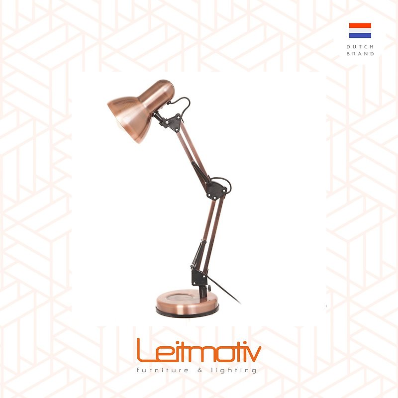 Leitmotiv desk lamp HOBBY steel Copper 銅色HOBBY可調較枱燈 - 燈具/燈飾 - 其他金屬 咖啡色