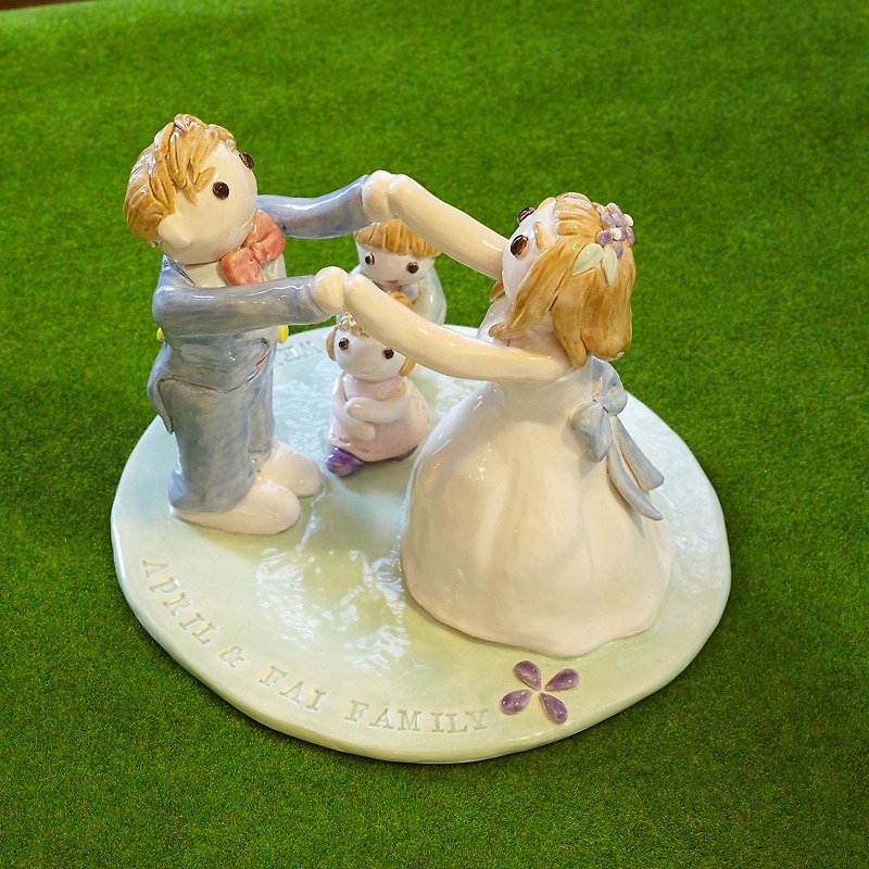 オーダーセラミック限定の記念デコレーション。結婚祝い-記念日-家の装飾 - 人形・フィギュア - その他の素材 多色