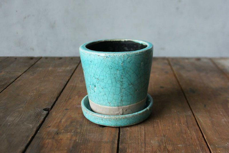 Dulton pots pottery glaze turquoise blue Mediterranean _ - Pottery & Ceramics - Other Materials Blue