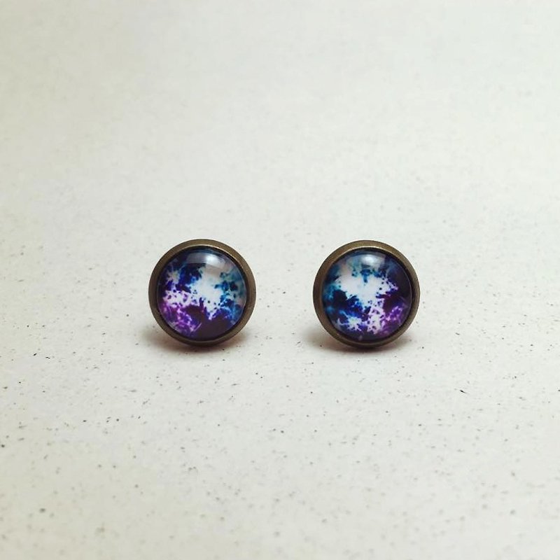 △ Bronze hand-made earrings [Christmas Series] Instant is eternal - Earrings & Clip-ons - Other Metals Purple