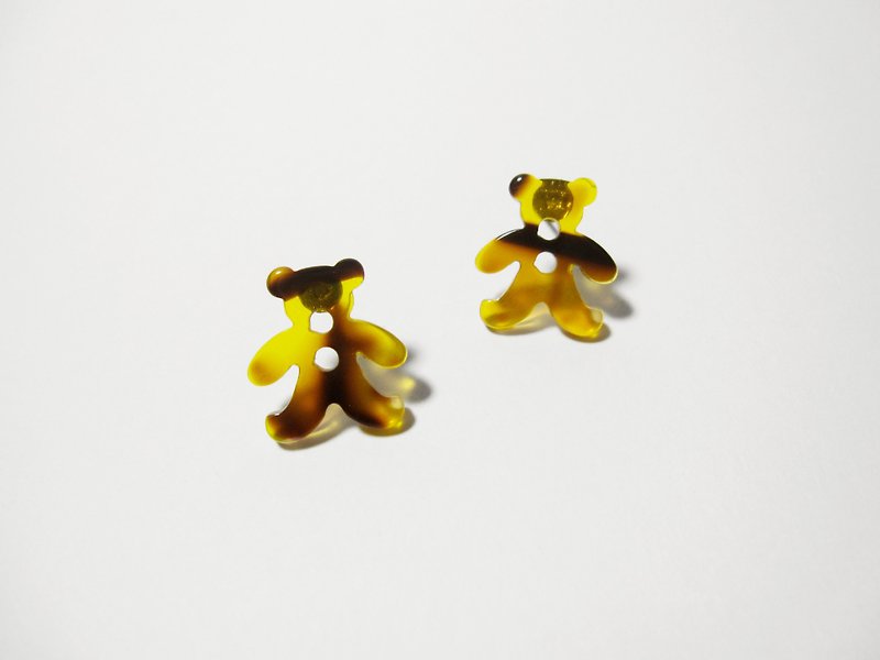 Gummy bears _ earrings [needle] - ต่างหู - พลาสติก สีส้ม