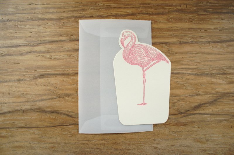 MINI CARD-霧透迷你萬用卡 (附霧透小封筒) ---丹頂鶴  (限量) - 卡片/明信片 - 紙 白色