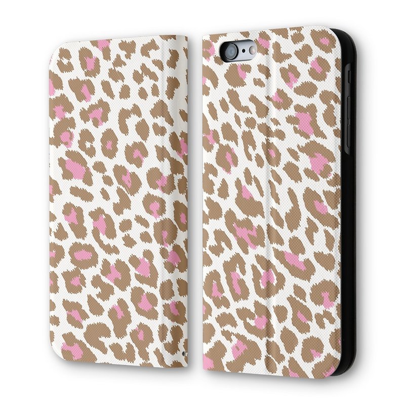 Clearance offer iPhone 6/6S flip leather case with leopard print - เคส/ซองมือถือ - หนังเทียม หลากหลายสี