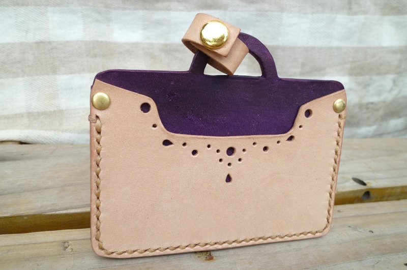 [限量優惠 on sale!] 雙面票卡套 Retro Bag Card Holder - 證件套/識別證套 - 真皮 