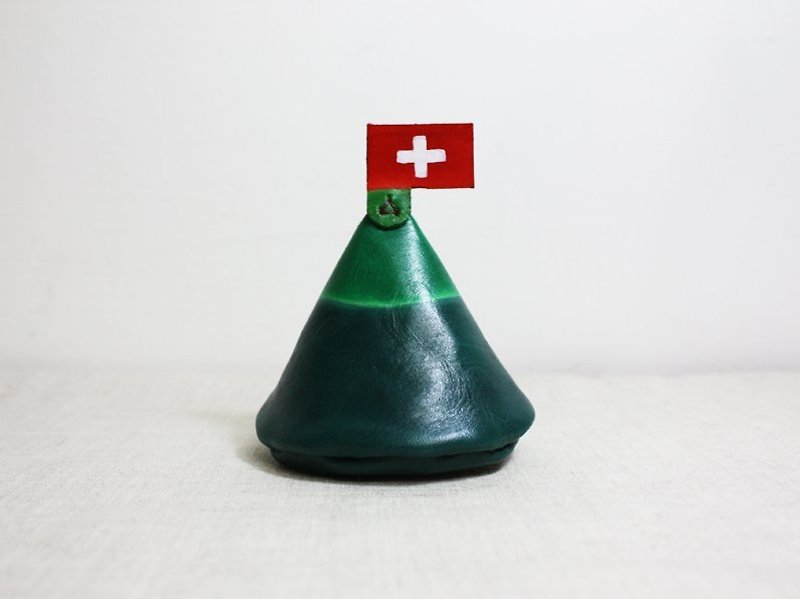 我的小土丘-零錢包-瑞士國旗款 - 零錢包/小錢包 - 真皮 綠色
