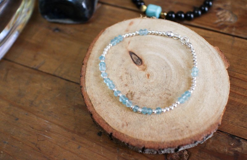 MH ordered series natural stone silver ice _ _ Great Stone - Bracelets - Crystal Blue