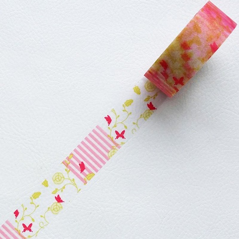 NICHIBAN Petit Joie Mending Tape Scape Tape (PJMD-15S011) - Washi Tape - Other Materials Pink