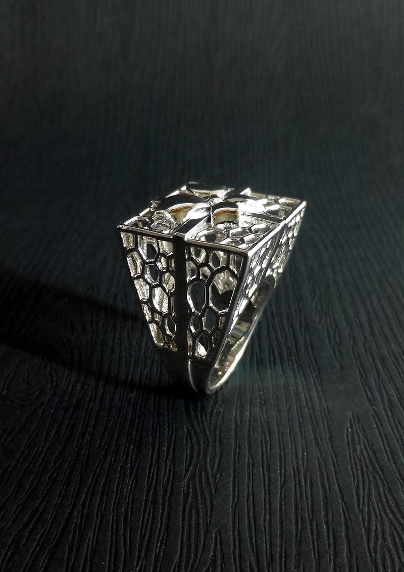 禮盒 - 弗羅格狂熱系列 - 珠寶鍍金925純銀戒指 - 戒指 - 純銀 銀色