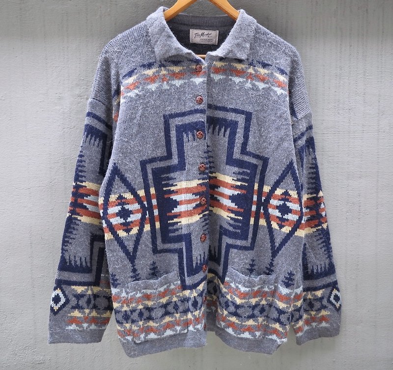 FOAKヴィンテージインドのセーターのコート - ニット・セーター メンズ - その他の素材 グレー