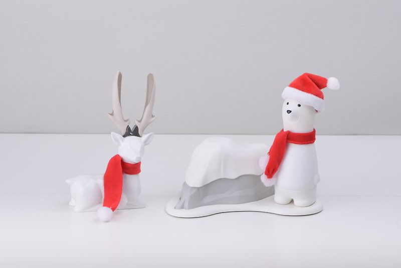 人形専用-クリスマスハット+スカーフ5個（4〜4.5cm人形の頭） - 人形・フィギュア - ポリエステル 