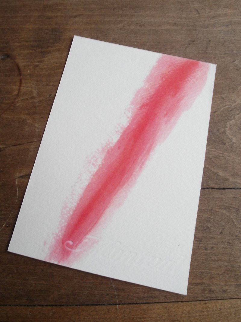 女人和她的傷口系列明信片-傷口線條-單獨下標區 - 心意卡/卡片 - 紙 紅色