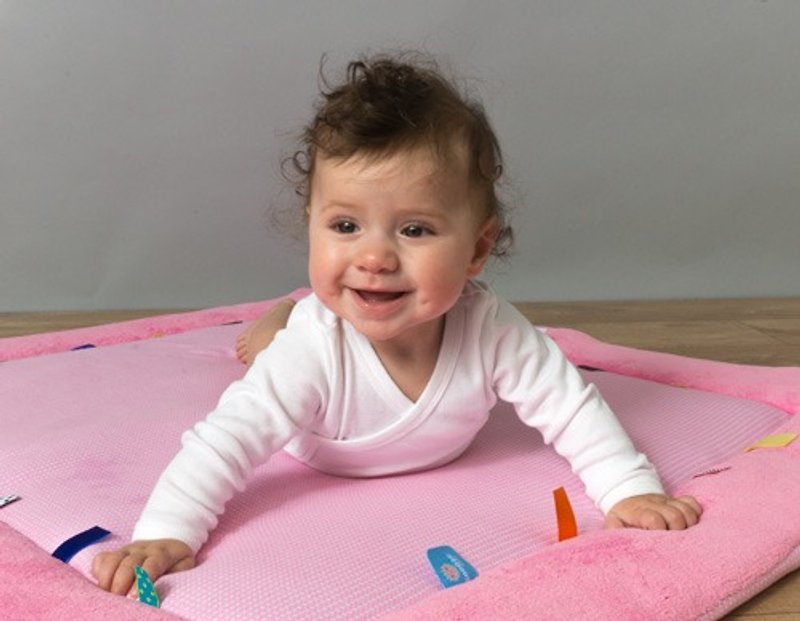 荷蘭Snoozebaby布標遊戲床墊-粉紅點點 - 寶寶/兒童玩具/玩偶 - 棉．麻 粉紅色