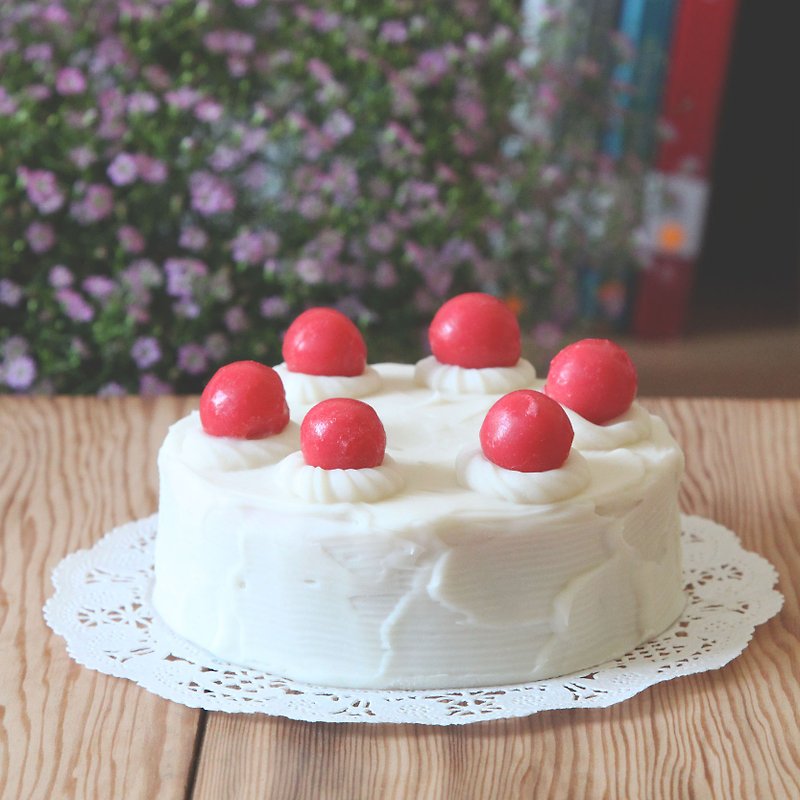 植物．花 肥皂/手工皂 紅色 - 草莓櫻桃4吋蛋糕 手工皂