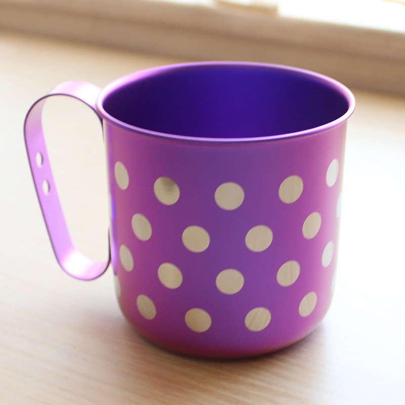 鈦愛地球系列-日本製純鈦ECO設計馬克杯-紫水玉 - 咖啡杯 - 其他金屬 紫色
