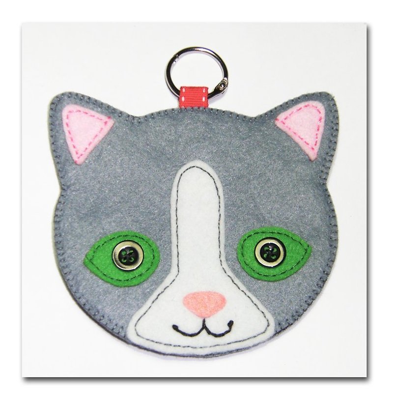 cat card holder - Other - Other Materials Gray