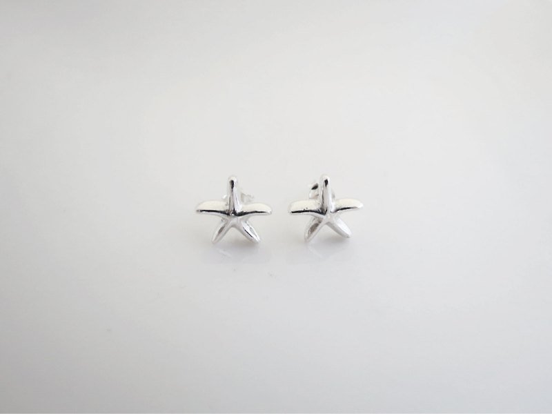 Starfish - Mermaid princess series (925 silver earrings) - Cpercent jewelry - ต่างหู - เงินแท้ สีเงิน
